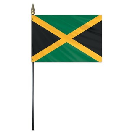 Global Flags Unlimited Jamaica Stick Flag 4"x6" E Gloss 202113